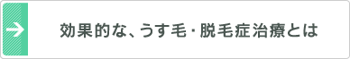 効果的な、うす毛・脱毛症治療とは